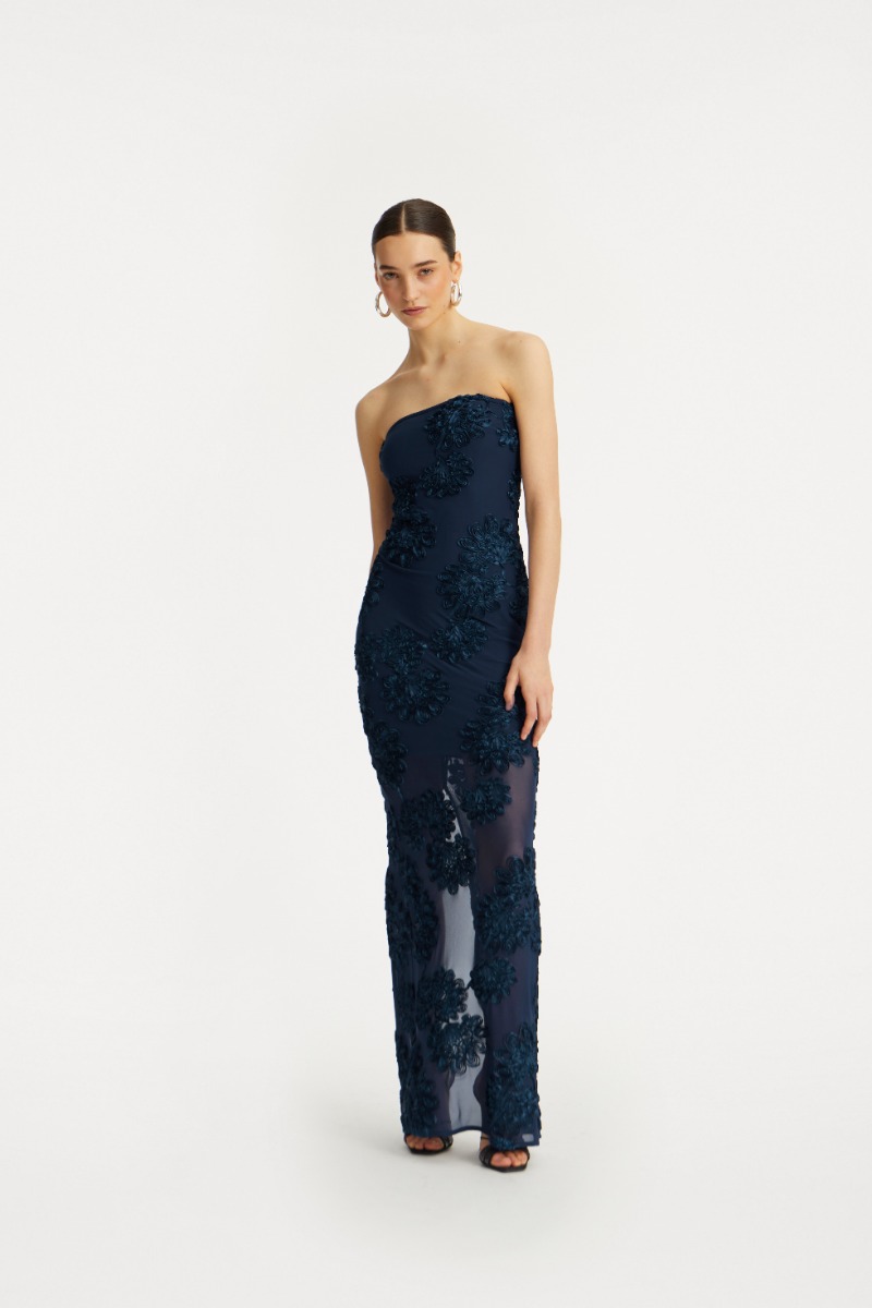 ワンピース ROTATE BIRGER CHRISTENSEN 'Beaded Maxi Tube' dress Beaded Maxi Tube Dress Creme White - ROTATE Birger Christensen
