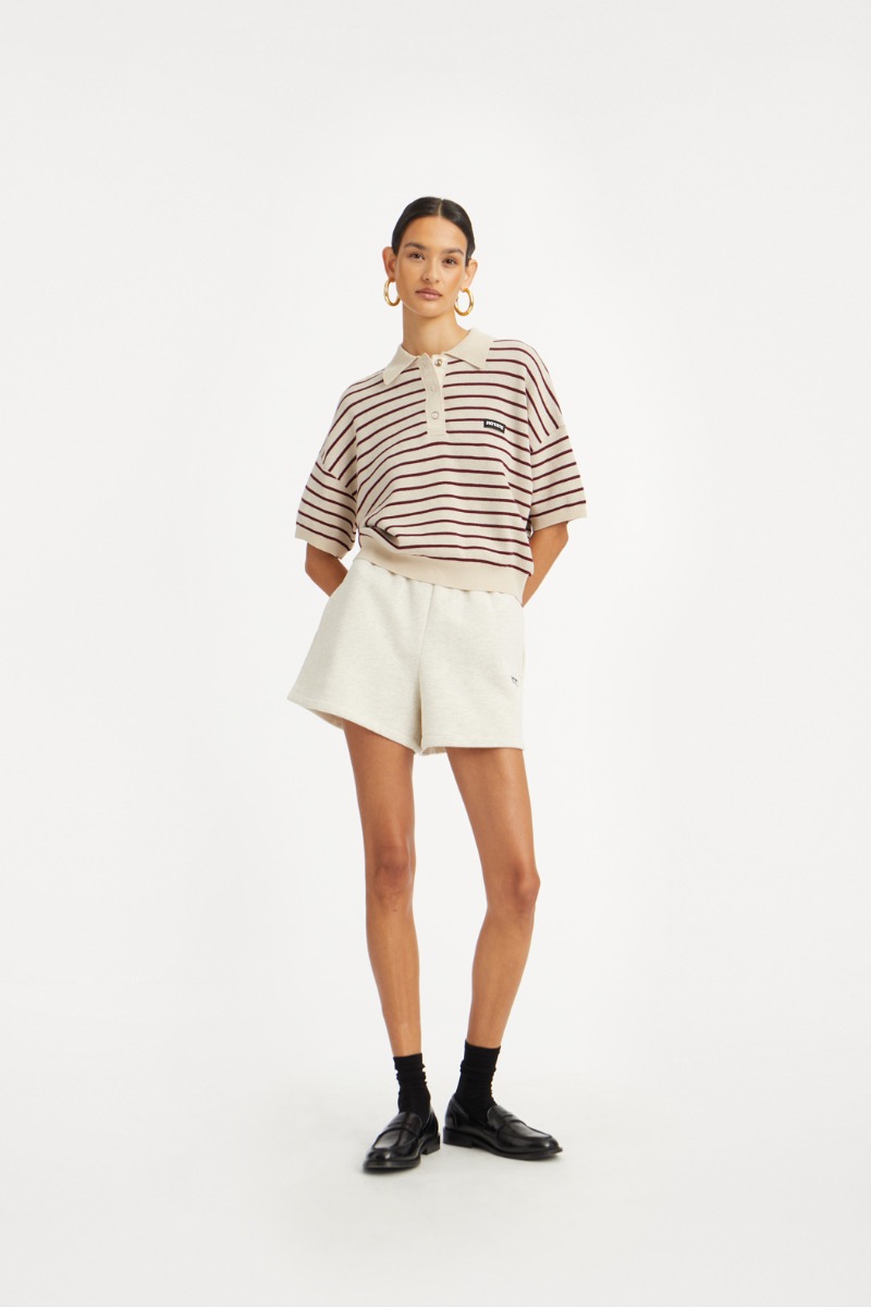 Poplin Shorts Striped Black - ROTATE Birger Christensen