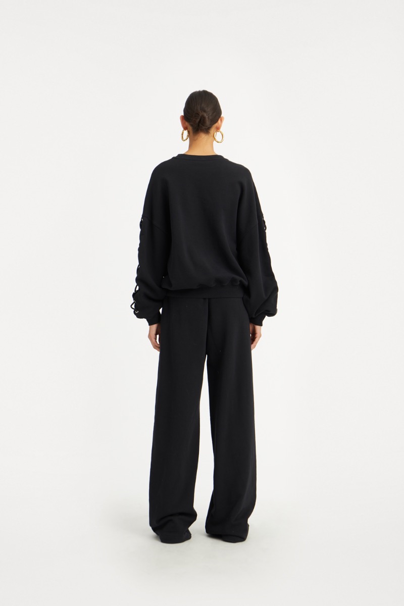 Lacing Sweatpants Black - ROTATE Birger Christensen