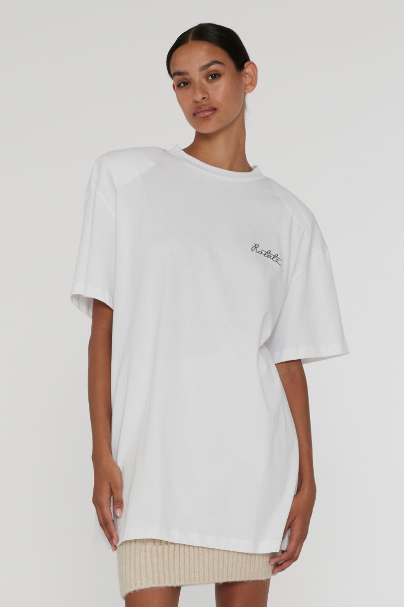 Oversized Logo T-shirt White | ROTATE Birger Christensen